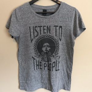 Obey Gray "Listen to the People" Short Sleeve Tee